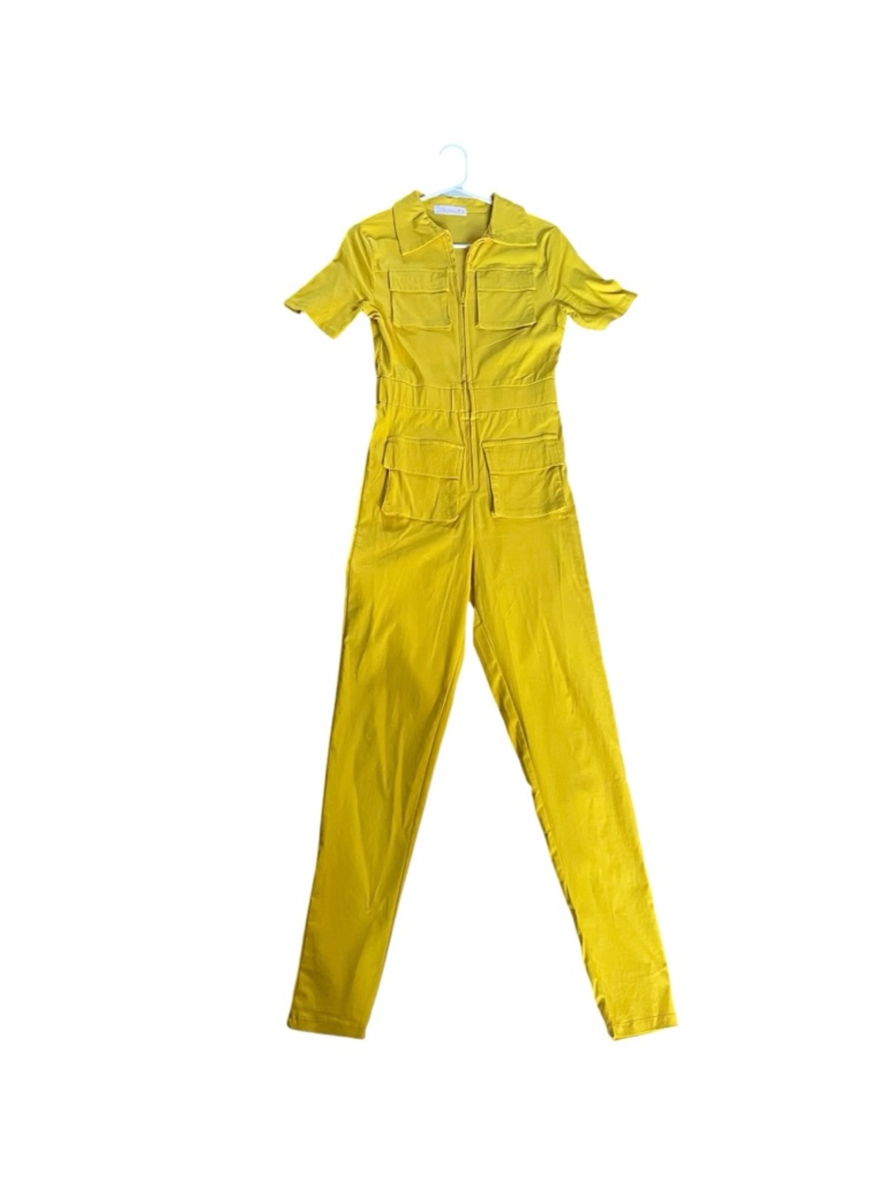 Bright Yellow Utility Jumpsuit